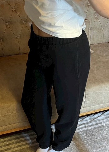 Siyah Rahat Kesim Kadın Eşofman Altı - Görsel 3