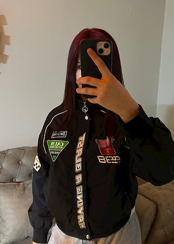 Siyah Fermuarlı Yüksek Yakalı Kadın Ceket - Görsel 2