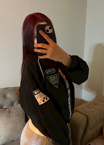 Siyah Fermuarlı Yüksek Yakalı Kadın Ceket - Görsel 3