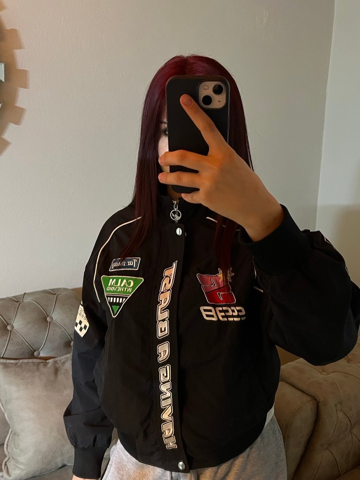 Siyah Fermuarlı Yüksek Yakalı Kadın Ceket - Görsel 2