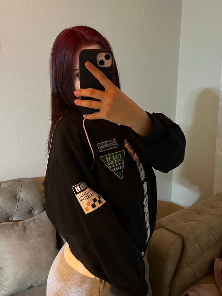 Siyah Fermuarlı Yüksek Yakalı Kadın Ceket - Görsel 3