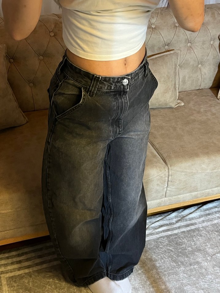 Siyah bershka jeans - Görsel 2