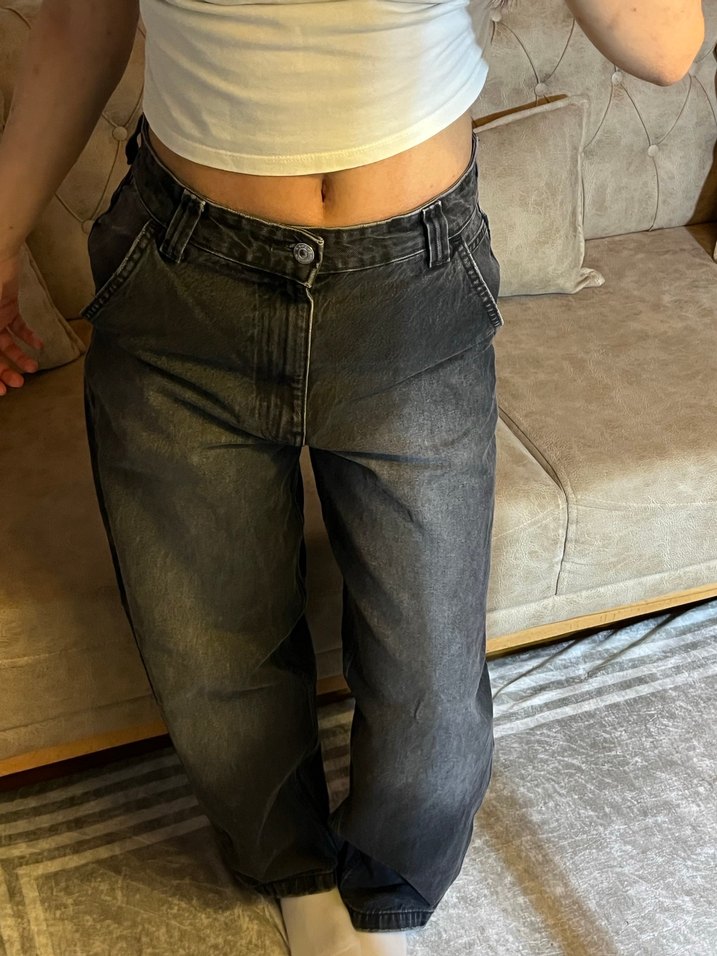 Siyah bershka jeans - Görsel 5