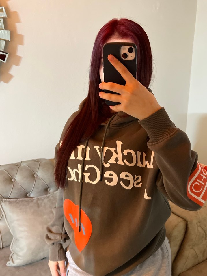 Kadın Kapüşonlu Baskılı Sweatshirt - Görsel 2