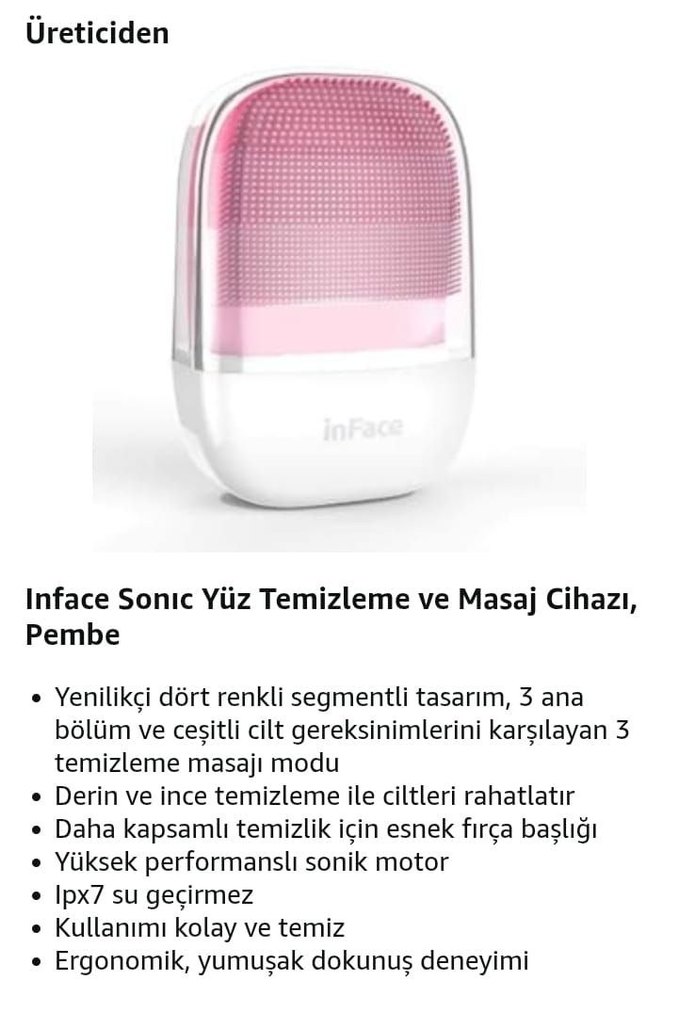 Inface Sonic Yüz Temizleme ve Masaj Cihazı - Görsel 3