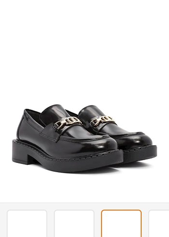 Tokalı Siyah Platform Topuklu Kadın Loafer - Görsel 2