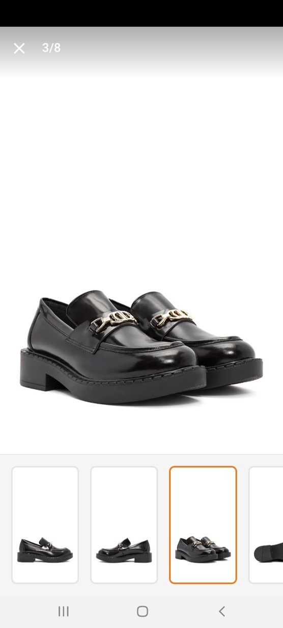 Tokalı Siyah Platform Topuklu Kadın Loafer - Görsel 2