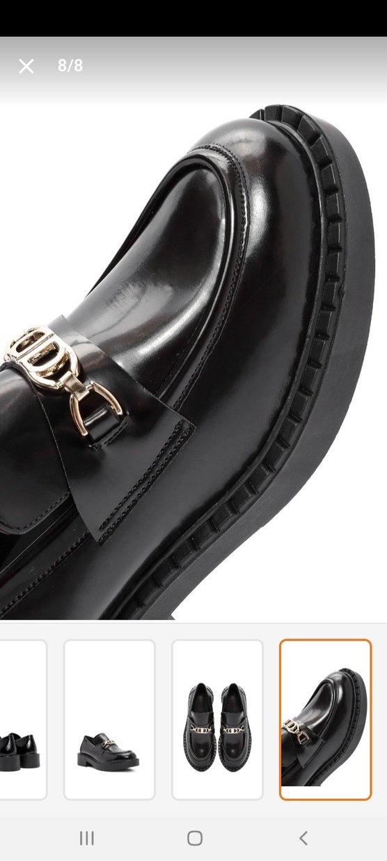 Tokalı Siyah Platform Topuklu Kadın Loafer - Görsel 3