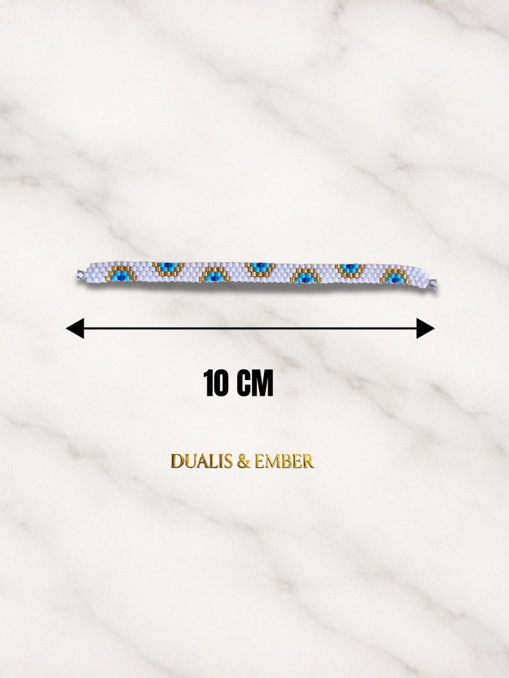 El Yapımı Miyuki Nazar Boncuklu Bileklik - Görsel 4