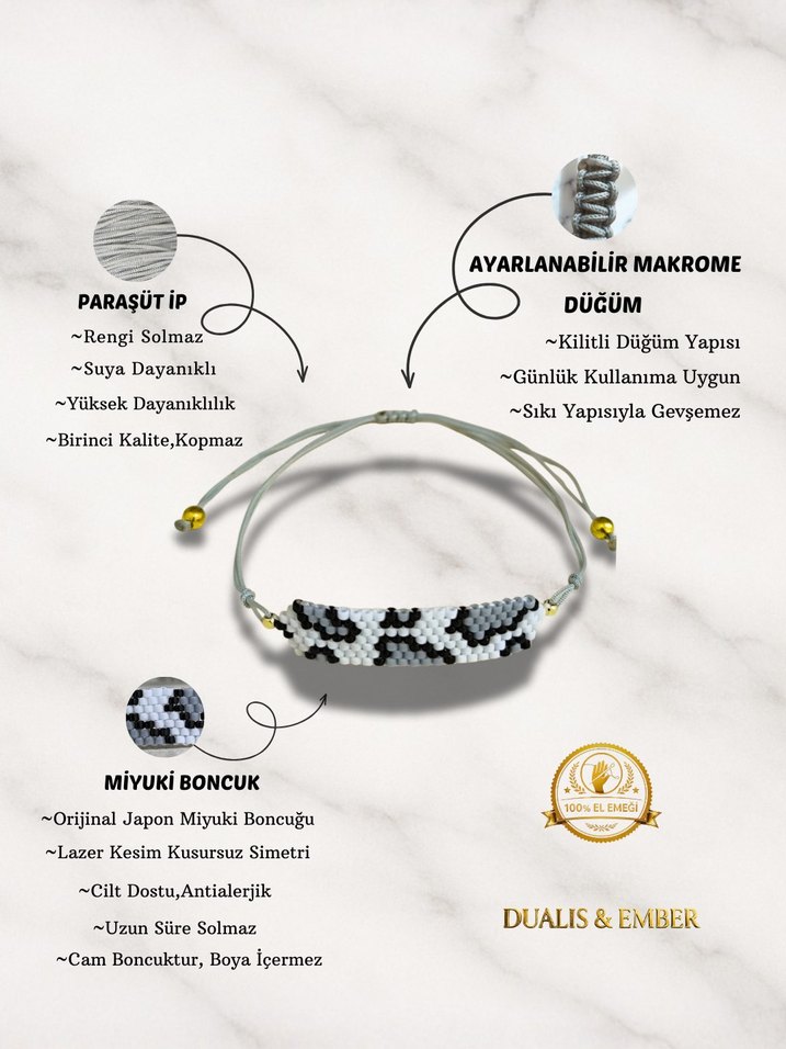 Miyuki Zebra Desen Bileklik - Görsel 3