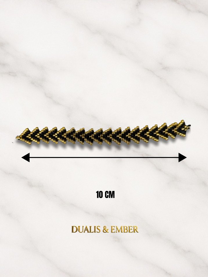 Siyah Altın Ok Ucu Miyuki Bileklik - Görsel 4