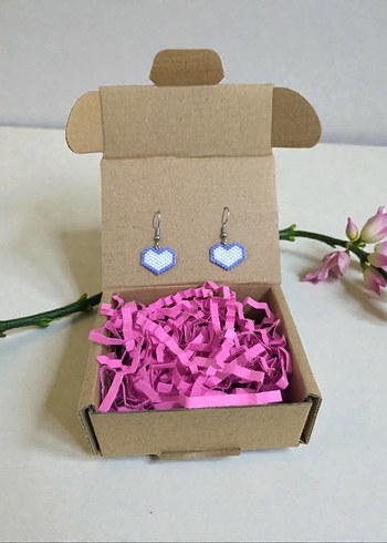 Miyuki Mini Kalp Küpe - Görsel 4