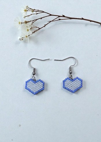 Miyuki Mini Kalp Küpe - Görsel 2