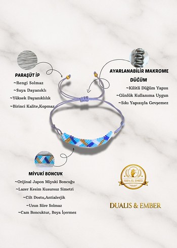 Miyuki Mavi Desenli Bileklik - Görsel 3