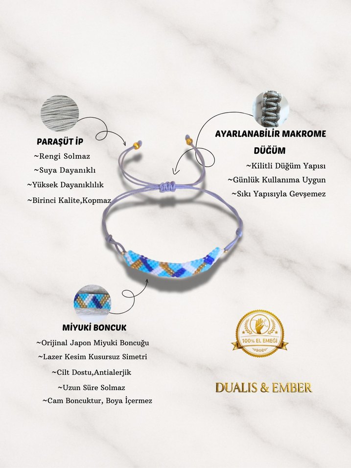 Miyuki Mavi Desenli Bileklik - Görsel 3