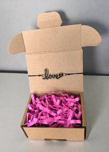 Siyah Altın LOVE Yazılı Miyuki Bileklik - Görsel 4