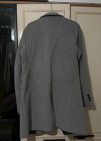 Düğmeli Gri Midi Erkek Ceket - Görsel 2