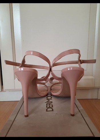Pudra Pembe Platform Topuklu Kadın Ayakkabı - Görsel 4