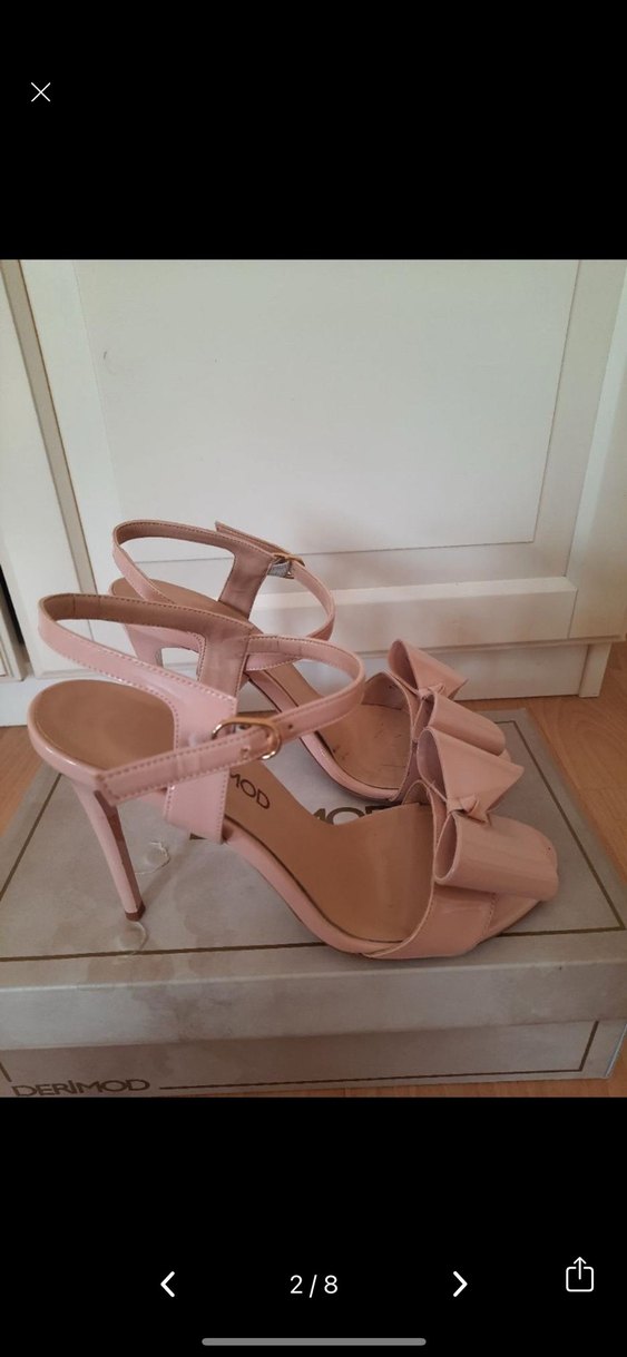 Pudra Pembe Platform Topuklu Kadın Ayakkabı - Görsel 2