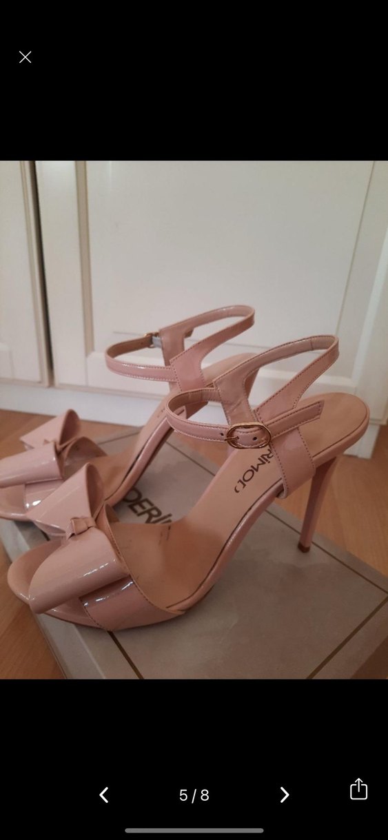 Pudra Pembe Platform Topuklu Kadın Ayakkabı - Görsel 5