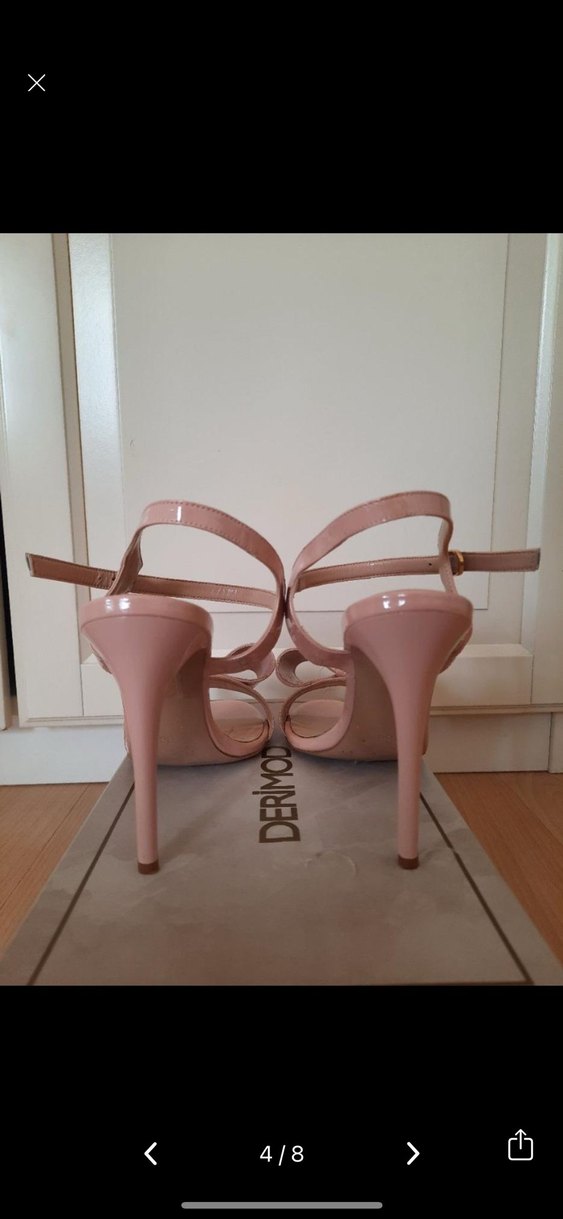 Pudra Pembe Platform Topuklu Kadın Ayakkabı - Görsel 4
