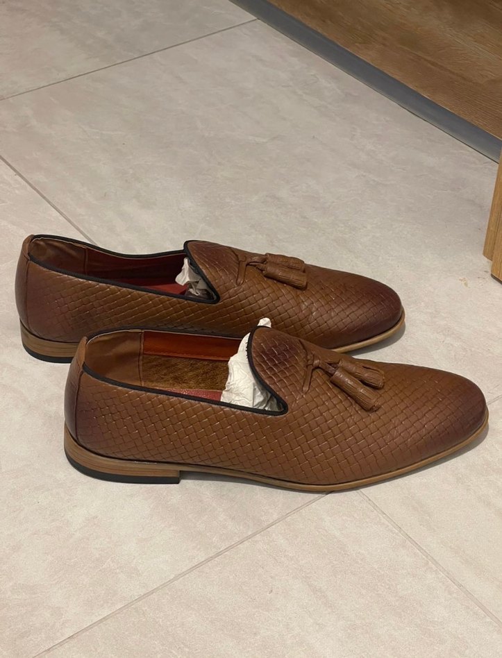 Kahverengi Deri Püsküllü Klasik Erkek Ayakkabı - Görsel 2