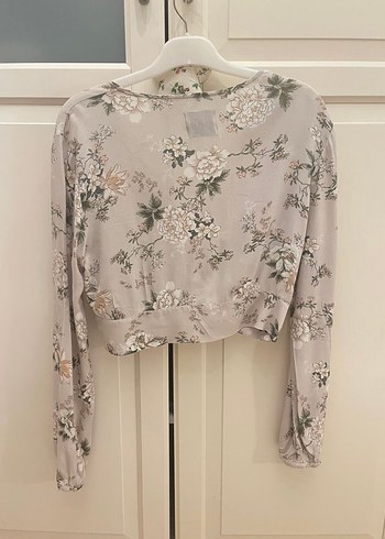 Çiçek Desenli V Yakalı Bohem Bluz - Görsel 6