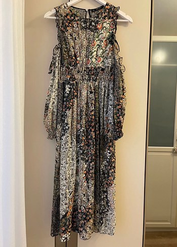 Desenli Bohem Uzun Elbise - Görsel 3