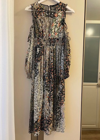 Desenli Bohem Uzun Elbise - Görsel 2