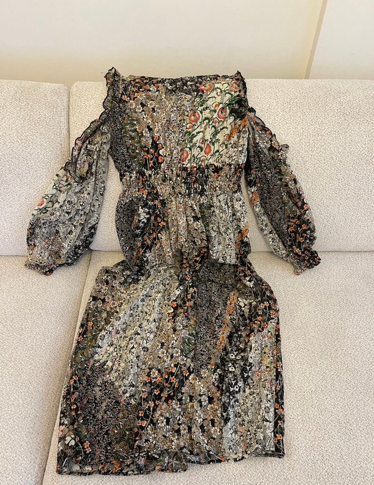 Desenli Bohem Uzun Elbise - Görsel 4