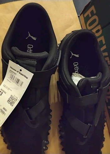 Siyah Erkek Spor Ayakkabı Velcro Bantlı - Görsel 4