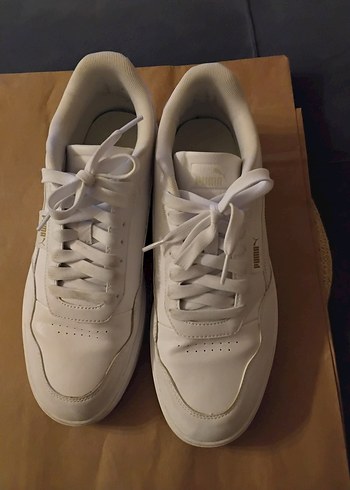 Beyaz Bağcıklı Puma Erkek Spor Ayakkabı - Görsel 2