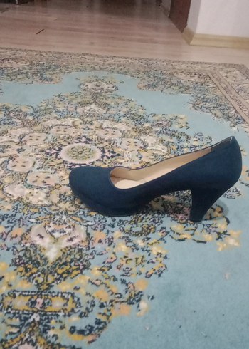 Mavi Platform Topuklu Kadın ayakkabı - Görsel 6