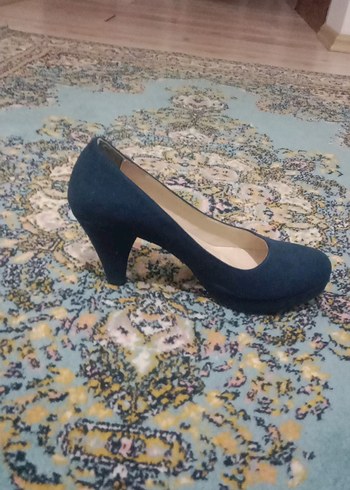 Mavi Platform Topuklu Kadın ayakkabı - Görsel 5