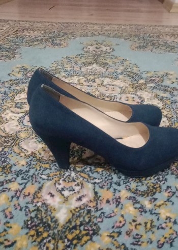 Mavi Platform Topuklu Kadın ayakkabı - Görsel 2