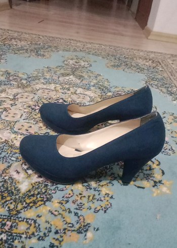 Mavi Platform Topuklu Kadın ayakkabı - Görsel 3