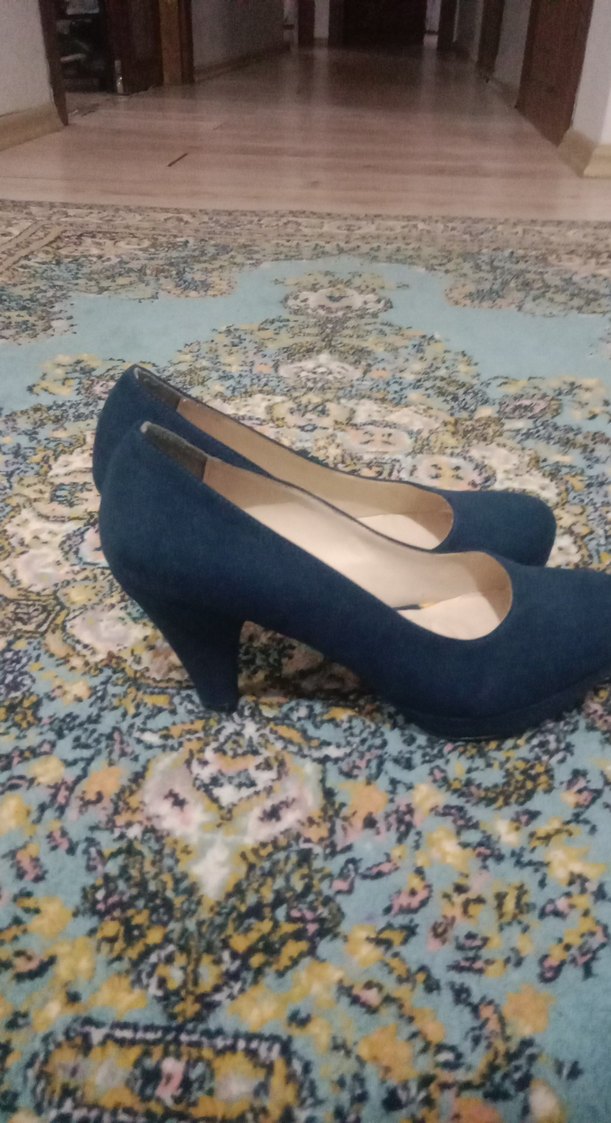 Mavi Platform Topuklu Kadın ayakkabı - Görsel 2