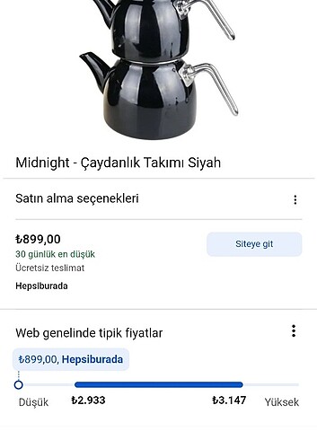  Beden Çaydanlık siyah