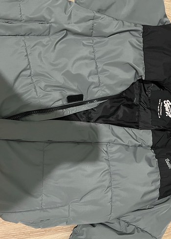 Gri Erkek  Mont, Fermuarlı, Rahat Kesim - Görsel 2