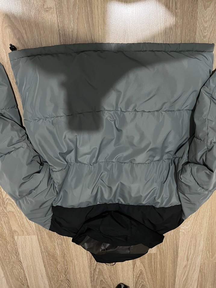 Gri Erkek  Mont, Fermuarlı, Rahat Kesim - Görsel 3