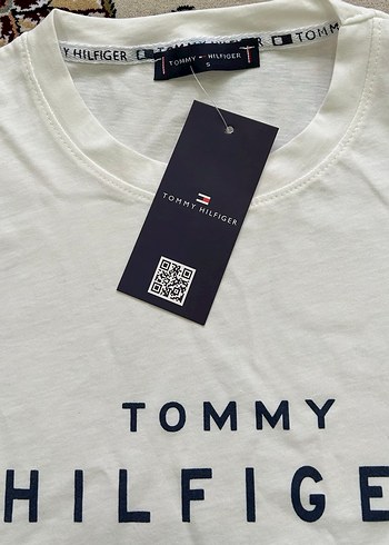 Bej BB Krem tommy hifiger günlük tişört - Görsel 2