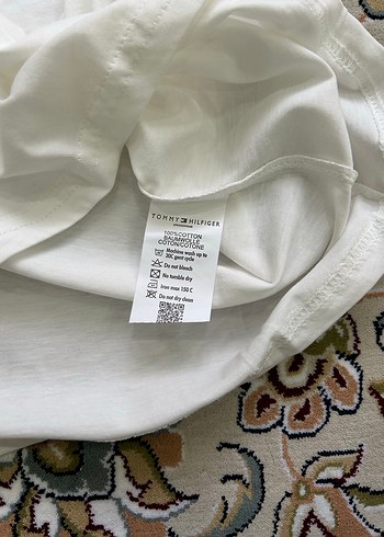 Bej BB Krem tommy hifiger günlük tişört - Görsel 3