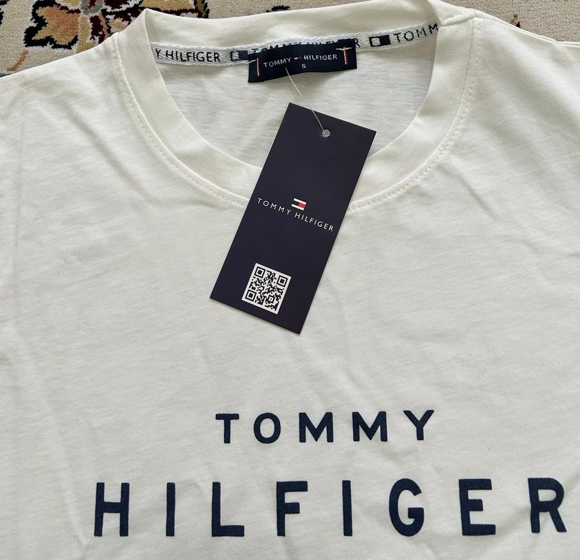 Bej BB Krem tommy hifiger günlük tişört - Görsel 2