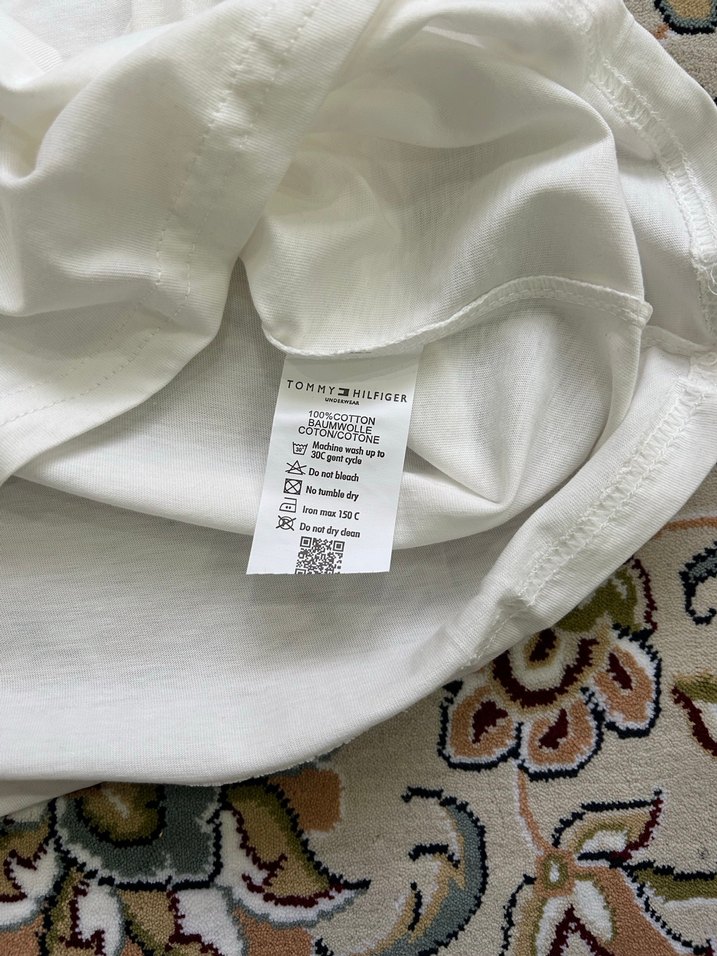 Bej BB Krem tommy hifiger günlük tişört - Görsel 3