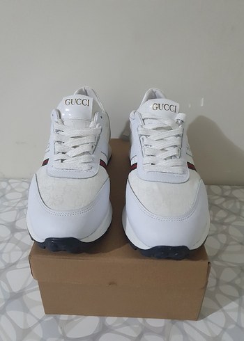 Beyaz Gucci Erkek Spor Ayakkabı - Görsel 2