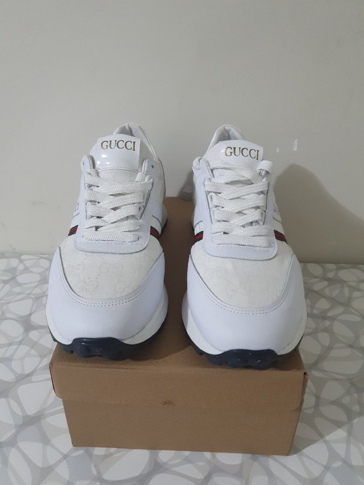 Beyaz Gucci Erkek Spor Ayakkabı - Görsel 2