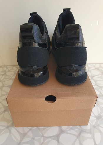 Siyah Erkek Spor Ayakkabı - Wedge Topuklu - Görsel 3