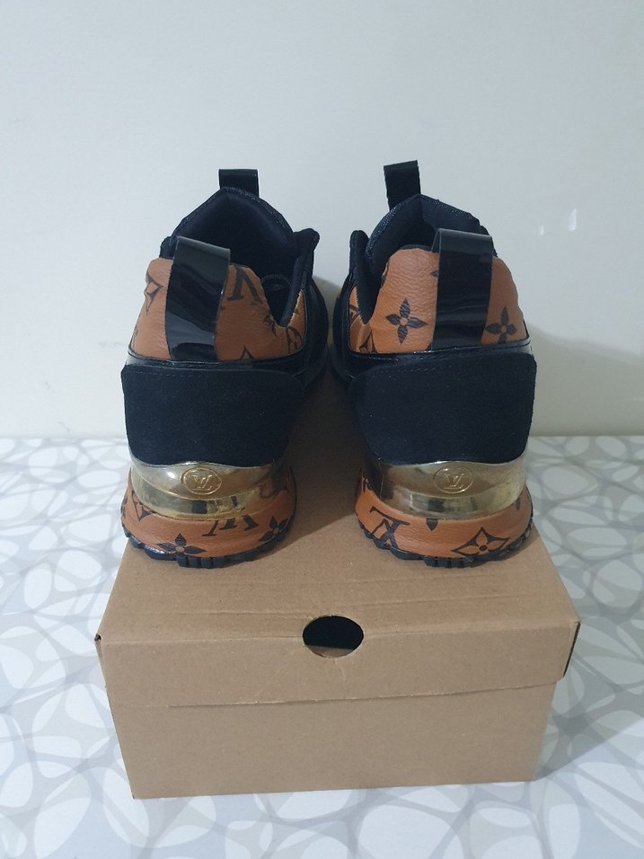 Erkek Kahverengi Yılan Desenli Dolgu Topuklu Spor Ayakkabı - Görsel 3