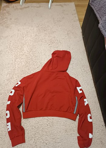 Kırmızı Kapüşonlu Mini Sweatshirt - Görsel 2