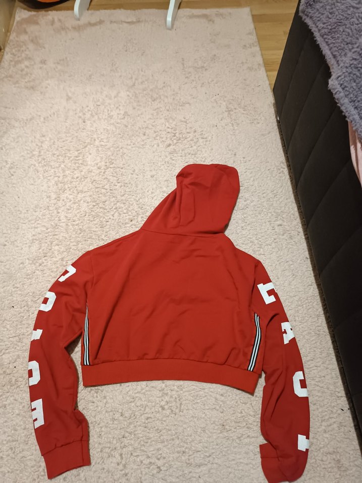 Kırmızı Kapüşonlu Mini Sweatshirt - Görsel 2